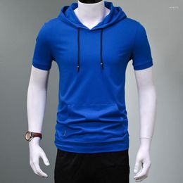 Men's Tracksuits Tracksuit Short Sleeve Sets Summer Hoodies 2023 T-shirts Male Fashion Solid Sportswear Clothing