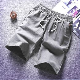 Men's Shorts Summer Cotton And Linen Beach Pants Youth Pure Casual 5 Five-point Men High Quality