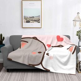 Blankets Peach And Goma Eating Salad Warm Flannel Throw Blanket For Office Couch Car Sofa Bedroom Bedding