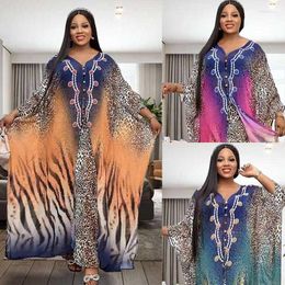 Ethnic Clothing African Dashiki Chiffon Printed 2 Piece Set Muslim Women Abaya Long Maxi Dress Pant Suits Kaftan Boubou Outfits Africa