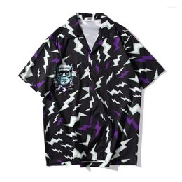 Men's Casual Shirts 2023 Summer Short Sleeve Hawaiian Shirt Rayon Print Oversized Luxury Beach Camisas De Hombre