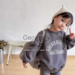 Hoodies Sweatshirts Children Clothing 2022 Autumn Winter New Fashionable Children Korean Style Fleecy Hoodie Girls and Boys Casual Simple Clothes J230724