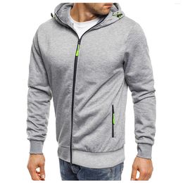 Men's Hoodies Spring Jackets Hooded Coats Casual Zipper Sweatshirts Male Tracksuit Gym Fitness Fashion Jacket Mens Clothing Outerwear