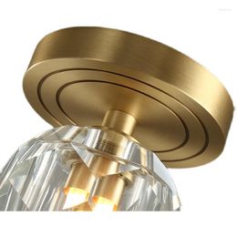 Ceiling Lights Balcony Light Copper Nordic Corridor Aisle Lamp Entrance Door Luxury Glass Small