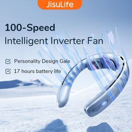 Other Home Garden JISULIFE Portable Neck Fan100 Speed Wind5000mah Battery17 Hour Work TimeMini Electric Fan Usb Rechargeable Neckband 230721