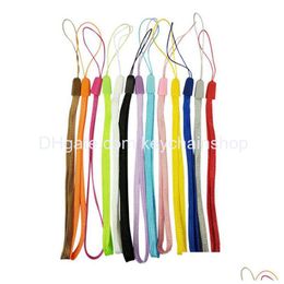 Key Rings Nylon Phone Lanyard Candy Colours Cellphone Hang Straps For Mp4/3 Keychains Sports Styles Drop Delivery Jewellery Dhzhs