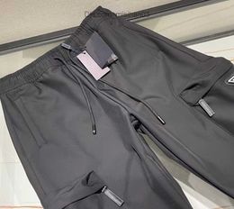 Men's Pants Autumn and winter new fashion luxury black pants ~ high and versatile silk slip comfortable cotton material US size multi-pocket mens designer Z230726