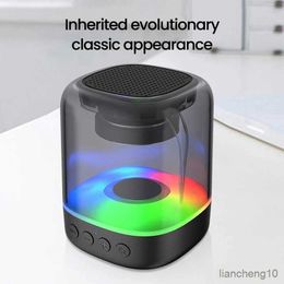 Portable Speakers Portable Bluetooth 5.0 Speakers Light Sound Mini Desktop Wireless Speaker Loudspeaker for Home Party Outdoor Bike R230725