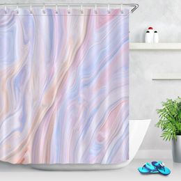 Shower Curtains 72'' Abstract Watercolour Marble Texture Stone Waterproof Polyester Bathroom Curtain Fabric For Bathtub Decor
