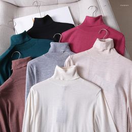 Women's Sweaters Women Sweater Wool Blend Pullover Bottoming Women's Turtleneck