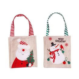 Christmas Decorations Cloth Handbag Santa Claus Children Candy Bags For Home Festival party JY25