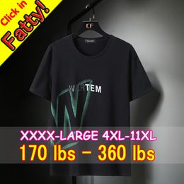 New men's Oversize 11XL T-shirt Top quality cotton lycra printed Classic round neck short sleeve Cool Tees Brand Men Clothing