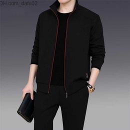 Men's Tracksuits Men s Tracksuits WINSTAND Autumn Winter Clothing Two piece Trend Cardigan Casual Sports Suit All match Simple Business Z230726