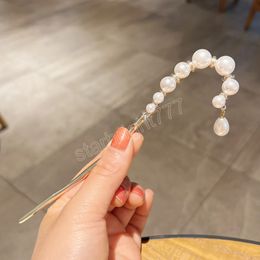 Woman Hair Accessories Pearl Hairpin Long Tassel Pendant Hair Stick Metal Vintage Hair Stick For Women