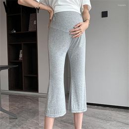 Women's Pants Pregnant 2023 Summer Fashion Versatile Comfortable Thin Stretch Seven Outerwear Slim Wed Leg Pregnancy