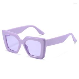 Sunglasses Fashion Jelly Colour Square Women Retro Gradient Shades UV400 Cat Eye Trending Sun Glasses High Quality