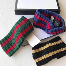 Designer elastische Turban Wolle Stirnband stricken Haarbänder für Männer und Frauen Italien Marke Winter warme Stirnbänder Headwraps I03335O