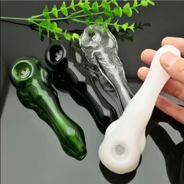 Glass Pipes Smoking blown hookah Manufacture Hand-blown bongs Colored concave head glass skeleton pipe