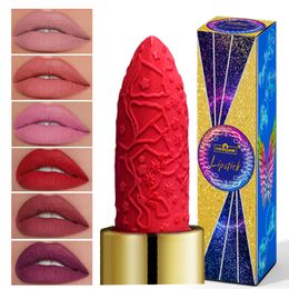 Lipstick 12 s Matte Lipsticks Long Lasting Waterproof Not Fading Sexy Red Pink Velvet Nude Women Gift Cosmetics 230725