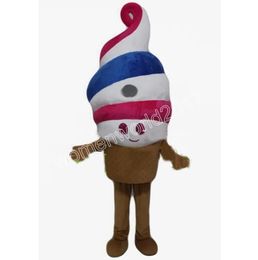 Performance ice cream Mascot Costume Leather Jacket Halloween Suit Role Play Furry Costume