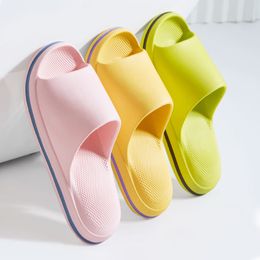 Womens Summer Slipper Fashion Outwear Cushion EVA Rebound Soft Sole Household Thick Sole Slippers Purple White