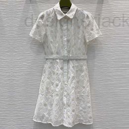 Basic & Casual Dresses Designer dress New women clothing Lajacquard with lapel and waistband for a slimming look Single breasted A-line skirt MNL3