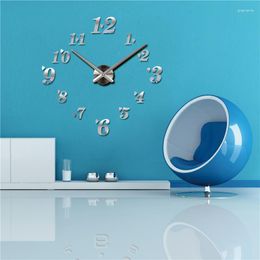 Wall Clocks Clock Reloj De Pared Acrylic Mirror Modern Diy 3d Stickers Large Decorative Quartz Watch Living Room