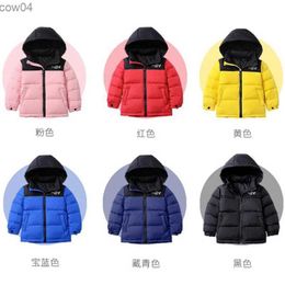 Winter children's white duck Down Coat Adolescent Baby Kids boys and girls patchwork Colour contrast hooded winter jacket 4-14Y L230625