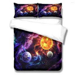 Bedding Sets 3d Pint Modern Kids Childern Milky Way Galaxy Stars Bright Starry Sky With Pillowcase For Bedclothes Duvet Cover
