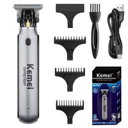 Hair Trimmer Kemei men's Electric shaver hairdresser USB rechargeable lithium battery hairdresser 230724