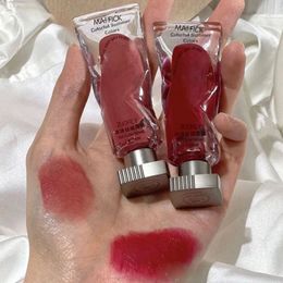 Lipstick Transparent Pigment Lip Mud Velvet Glaze Matte Non stick Cup Gloss Caramel Red Brown Lasting Tint Cosmetics 230725