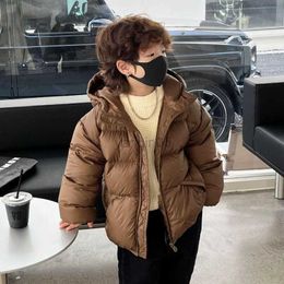 Down Coat Boys And Girls White Duck Down Jacket Children New Winter Fashion Casual Hooded Warm Thicken Feather Outwear y762 HKD230725