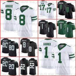 8 Aaron Rodgers Ahmad Sauce Gardner Football Jersey Zach Garrett Wilson Dalvin Cook Joe Klecko Quinnen Williams Breece Hall Whitehead Mark Gastineau Darrelle