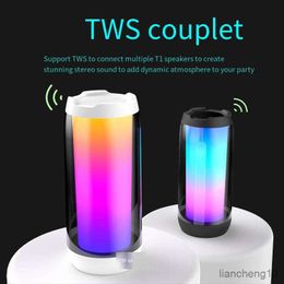 Portable Speakers Colorful Light Speaker Laptop Waterproof Wireless Speaker Surging Bass Wireless Portable Speaker Wireless Bluetooth Speaker R230725