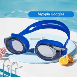 Goggles New Myopia Swimming Goggles HD Waterproof Anti-fog Soft Myopia Fashion Swimming Glasses Men's and Women's Pool Accessories HKD230725