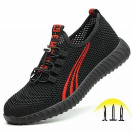 Dress Shoes Indestructible Men and Women Work with Steel Toe PunctureProof Lightweight Breathable Safety Soft Sneakers 230725