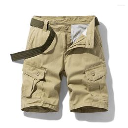 Men's Shorts Pure Cotton Summer Mens Cargo Boys Casual Pocket Streetwear Plus Size Male Long Bermuda Z139