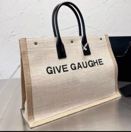 Sacola de designer bolsa feminina RIVE GAUCHE bolsa de ombro sacos de compras bolsa letras em relevo ombros sacolas