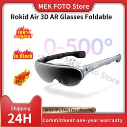 Smart Glasses Rokid Air 3D AR Glasses Foldable VR Smart Glasses 120" Screen 1080P OLED Dual Display 43°FoV 55PPD Home Game Viewing Device HKD230725