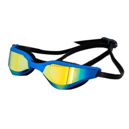 Goggles New Electroplated Swimming Glasses Adult Anti-fog Racing Swin Goggles High Quality Border Men and Women's Wholesale HKD230725