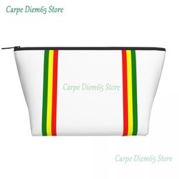 Custom Rasta Stripe Rasta Color Toiletry Bag Women Makeup Cosmetic Organizer Ladies Beauty Storage Dopp Kit Case