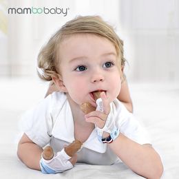 Caps Hats Mambobaby Anti Nail Biting Gloves with Silicone Finger Cots Stop The Thumb Nail Teether Sucking Habit Teething Mitten Baby Kid 230724