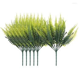 Decorative Flowers Artificial Ferns Uv Resistant Greenery Hanging Fern Portable Plants For Outdoor Indoor Decoration
