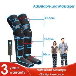 Leg Massagers Electric compression leg massager pneumatic foot and calf heating air wrap handheld controller muscle pain relief 230724