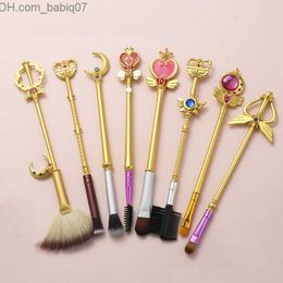 Makeup Brushes Hot sale 8 pieces/set Animation Moon Beauty Gold Makeup Set Cosmetic Brush Star Sailor Powder eye shadow Lip Brush Female Gift Z230726