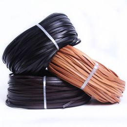 Flat Genuine Cow Leather Cord Necklace Bracelet Findings DIY Jewelry Making Leather Rope String Width 3mm 4mm 5mm 6mm 8mm 10mm