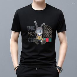 Men's T Shirts Mechanical Printing Graphic Man Round Neck Oversized Luxury Brands Clothing Summer Sleeve