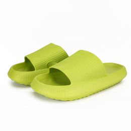 Thick sole slippers for women in summer indoor home bathroom shower couple sandals men height increase Designer Rubber Slides Sliders free shipping Green