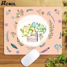 Fresh Flower Cactus Plants Rubber Mouse Pad Flat Smooth Non-Slip Small Table Mat Office Learning Pad E-Sports Gaming Pad