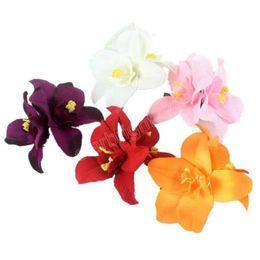 Orchid Flower Hair Clips for Women Girls Hairpins Artificial Flower Barrette Hairclip Wedding Party Hair Accessories